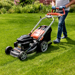 Man Mowing Lawn